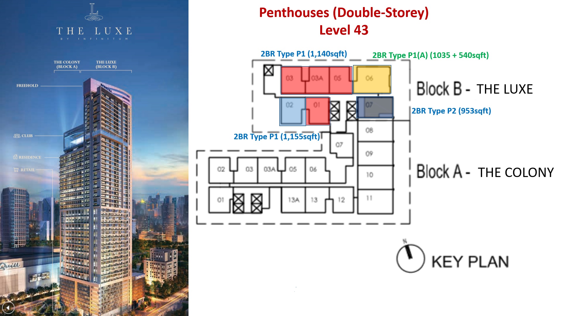 The Luxe KL Site Plan Penthouses