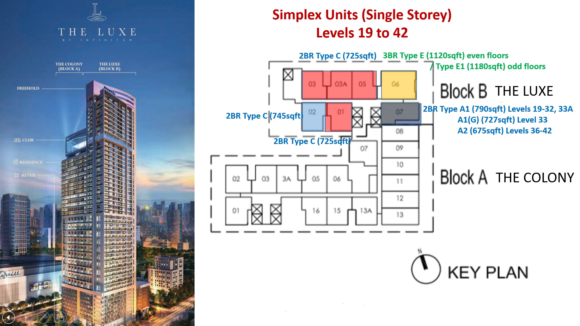 The Luxe KL Site Plan_Simplex Units