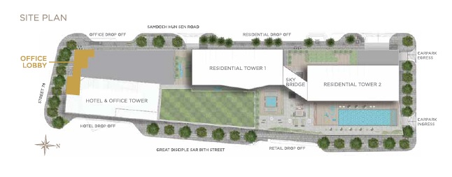 The Peak Cambodia offices site plan
