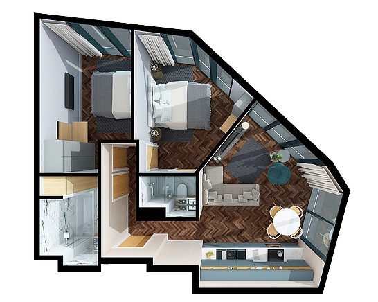 Infinity-waters-liverpool-floor-plan-2Bedroom 65sqm