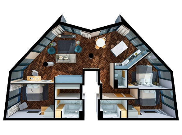 Infinity-waters-liverpool-floor-plan-3Bedroom 105sqm